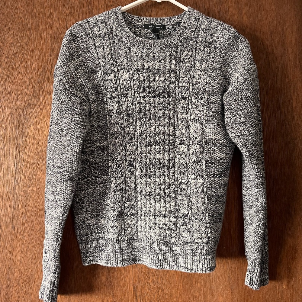 MANGO cozy warm grey sweater like NEW - S/M